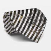 大理石ストライプのブラックシルバーネクタイ ネクタイ (ロール)