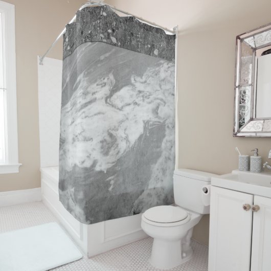 大理石ストライプ#marble #texture #decor #art シャワーカーテン (インサイチュ)