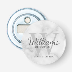 大理石スパーソナライズされたクリプトGroomsmen 栓抜き