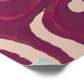 大理石スリック金属ブルゴーニュベージュ ポスター (角)