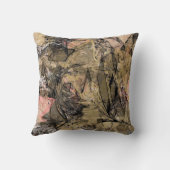 大理石スワール抽象芸術金ゴールドバラピンクブラックモダン クッション (裏面)