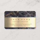 大理石ソーシャルメディアマネージャコンテンツクリエーター 名刺 (正面)
