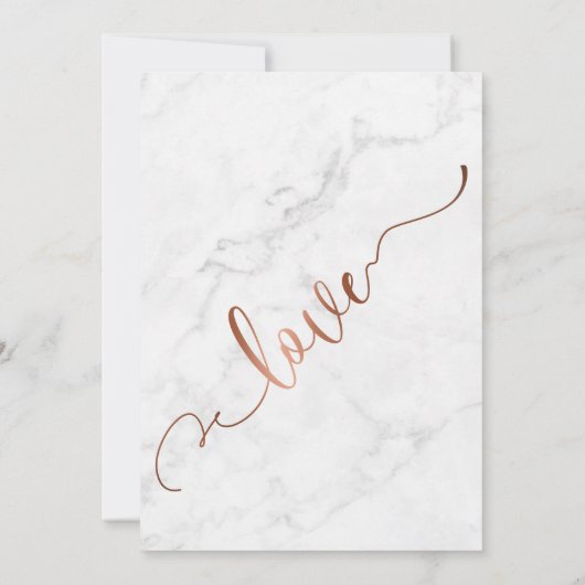 大理石タイポグラフィ延期結婚の 招待状 (裏面)