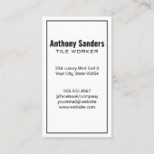 大理石タイリングレンガ |モノグラム 名刺 (裏面)