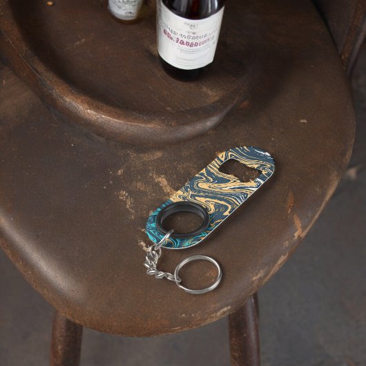 大理石タイルの色 キーホルダー栓抜き