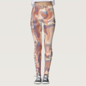 「大理石タータンチェックかわいい台本の名前boho terracotta レギンス (正面)