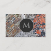 大理石ダイヤモンドプレート古代の壁のオーガニック木 名刺 (正面)