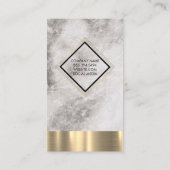 大理石ダイヤ縁どン金ゴールド線 名刺 (裏面)