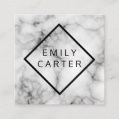 大理石ダイヤ縁どン スクエア名刺 (正面)