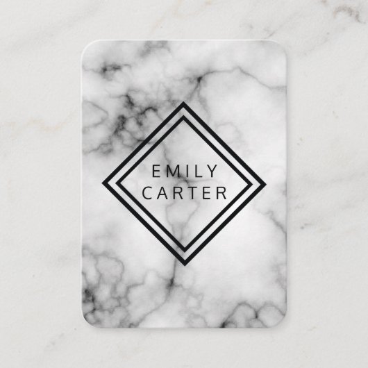 大理石ダイヤ縁どン 名刺 (正面)