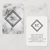 大理石ダイヤ縁どン 名刺 (正面/裏面)