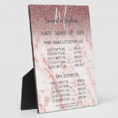 大理石ダークピンクグリッターヘアスパサロン価格メニュー フォトプラーク (側面)