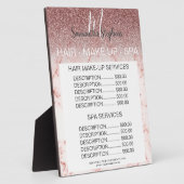 大理石ダークピンクグリッターヘアスパサロン価格メニュー フォトプラーク (側面)