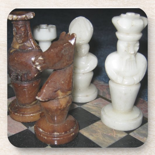 大理石チェスの駒 コースター (正面)
