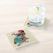 大理石チャンピオン ガラスコースター (アングル)