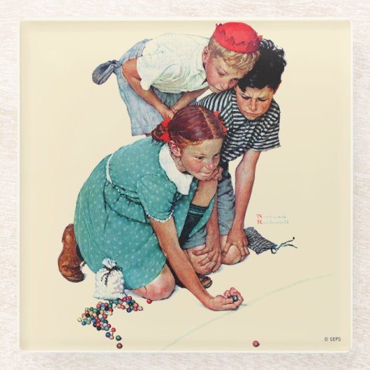 大理石チャンピオン ガラスコースター (正面)