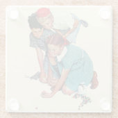 大理石チャンピオン ガラスコースター (裏面)