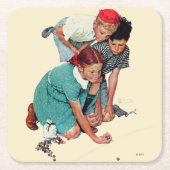 大理石チャンピオン スクエアペーパーコースター (正面)