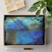 大理石ティール（緑がかった色）ターコイズインディゴブルー瑪瑙 薄葉紙 (ギフト)