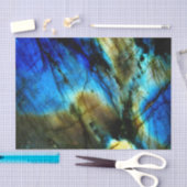 大理石ティール（緑がかった色）ターコイズインディゴブルー瑪瑙 薄葉紙 (クラフト)