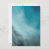 大理石ティール(緑がかった色)モダンタイポグラフィ30th誕生日パーティー 招待状 (裏面)