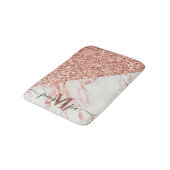 大理石テクスチャおよびバラグリッター バスマット (アングル)