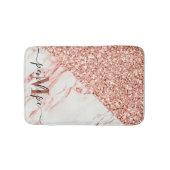 大理石テクスチャおよびバラグリッター バスマット (正面)