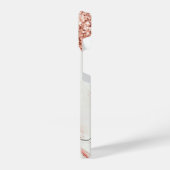 大理石テクスチャおよびバラグリッター iPhoneケース (左側面)