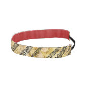 大理石テクスチャのゼブラ縞金ゴールド アスレチックヘッドバンド (右)