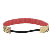 大理石テクスチャのゼブラ縞金ゴールド アスレチックヘッドバンド (裏面)