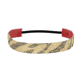 大理石テクスチャのゼブラ縞金ゴールド アスレチックヘッドバンド