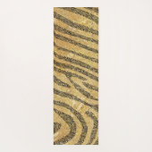 大理石テクスチャのゼブラ縞金ゴールド ヨガマット (裏面)