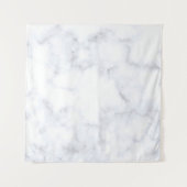 大理石テクスチャの白いパターン タペストリー (正面(横))