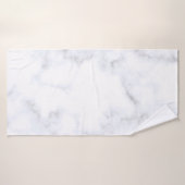 大理石テクスチャの白いパターン バスタオル (バスタオル)