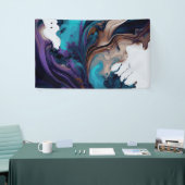 大理石テクスチャデザイン 横断幕 (トレードショー)