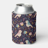 大理石テクスチャホワイトグレー背景 缶クーラー (缶正面)