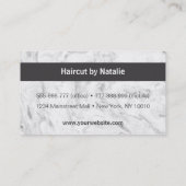 大理石テクスチャーヘアスタイリスト名刺 名刺 (裏面)