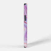 大理石テクスチャ背景 / 白灰色の大理石模様 iPhoneケース (右側面)