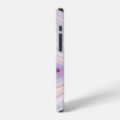 大理石テクスチャ背景 / 白灰色の大理石模様 iPhoneケース (左側面)