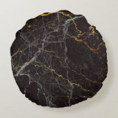 大理石テクスチャ:エレガントデザイン背景 ラウンドクッション (裏面)