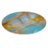 大理石テクスチャ、カラフルオニキスインテリア。 カッティングボード (角)