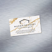 大理石テクスチャ |不動産実在代理業者 マグネット名刺 (インサイチュ)