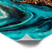 大理石テクスチャ。東の技術。コンテンポラリー矢 ポスター (角)