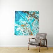 大理石テクスチャ。東洋の技術。コンテンポラリーar タペストリー (インサイチュ(横))