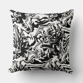大理石テクスチャ – 白黒抽象芸術シームレス クッション