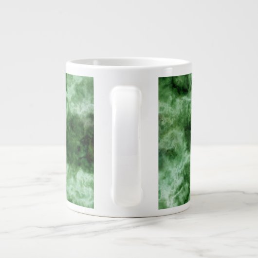 大理石テクスチャ(緑) ジャンボコーヒーマグカップ (裏面)