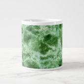 大理石テクスチャ(緑) ジャンボコーヒーマグカップ (正面)