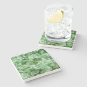 大理石テクスチャ（緑） ストーンコースター (横)