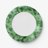 大理石テクスチャ（緑） ペーパープレート (正面)