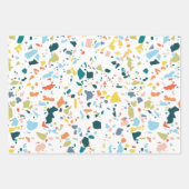 大理石テラッツォパターン ラッピングペーパーシート (正面2)